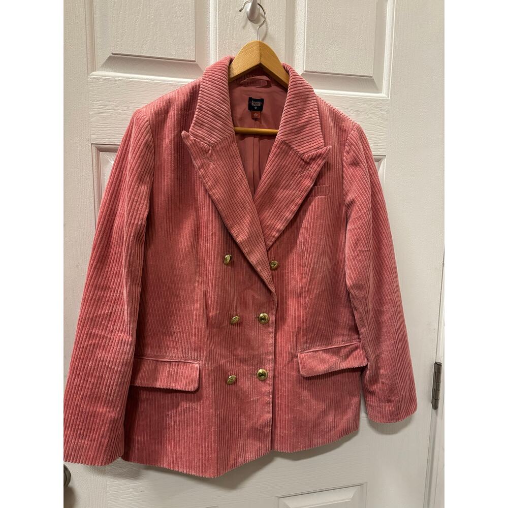 Rowing Blazers Pink Corduroy Blazer XL Double Breasted Gold Buttons